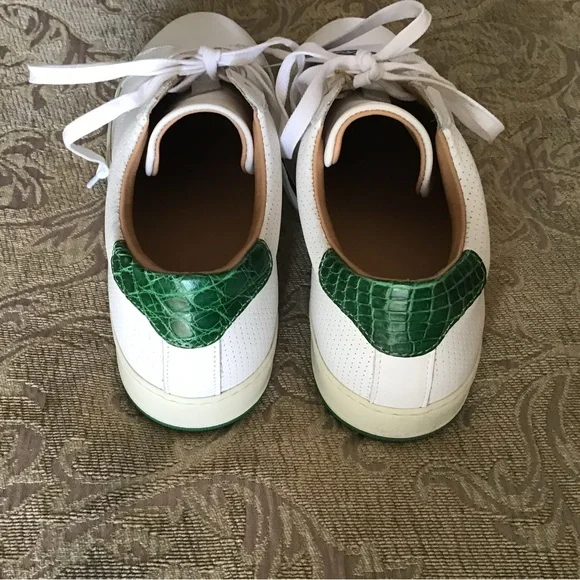 GREATS Women’s Sneakers in White with Green Soles - Picture 3 of 8